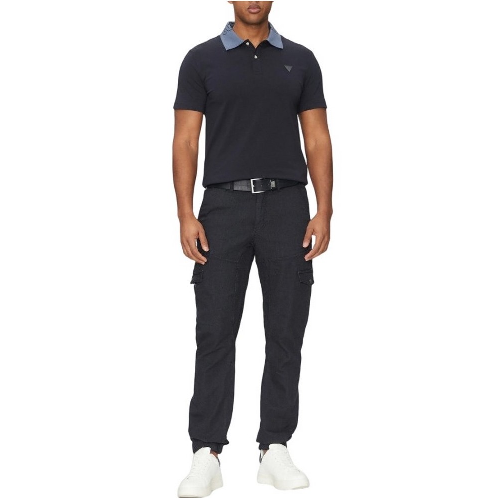 GUESS NOLAN SS POLO T-SHIRT ΜΠΛΟΥΖΑ ΑΝΔΡΙΚΗ NAVY