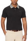 GUESS NOLAN SS POLO T-SHIRT ΜΠΛΟΥΖΑ ΑΝΔΡΙΚΗ BLACK