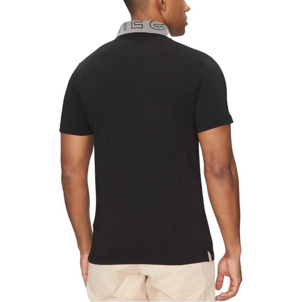 GUESS NOLAN SS POLO T-SHIRT ΜΠΛΟΥΖΑ ΑΝΔΡΙΚΗ BLACK