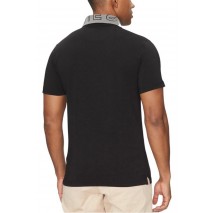 GUESS NOLAN SS POLO T-SHIRT ΜΠΛΟΥΖΑ ΑΝΔΡΙΚΗ BLACK
