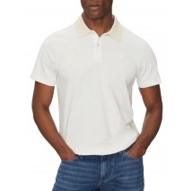GUESS NOLAN SS POLO T-SHIRT ΜΠΛΟΥΖΑ ΑΝΔΡΙΚΗ WHITE