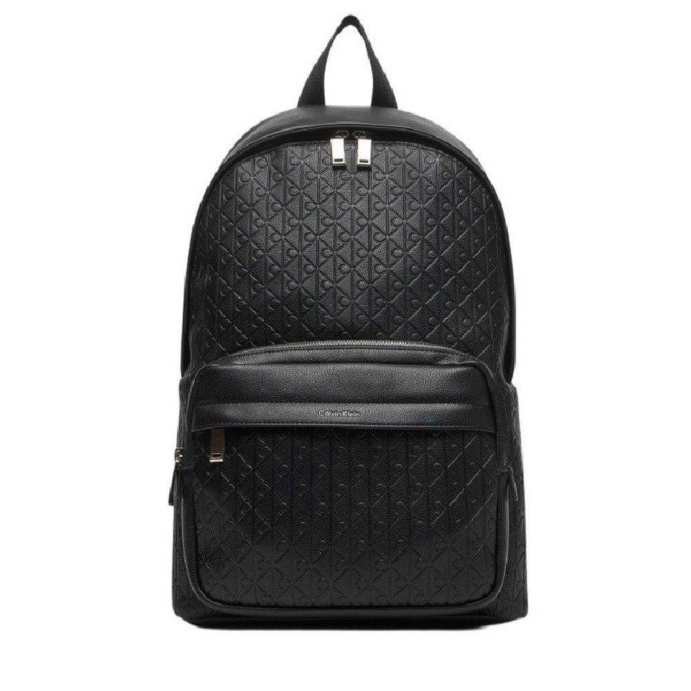 CALVIN KLEIN EMBLEM EMBOSS ROUND BACKPACK ΤΣΑΝΤΑ ΑΝΔΡΙΚΗ BLACK