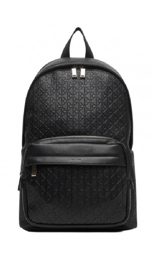 CALVIN KLEIN EMBLEM EMBOSS ROUND BACKPACK ΤΣΑΝΤΑ ΑΝΔΡΙΚΗ BLACK