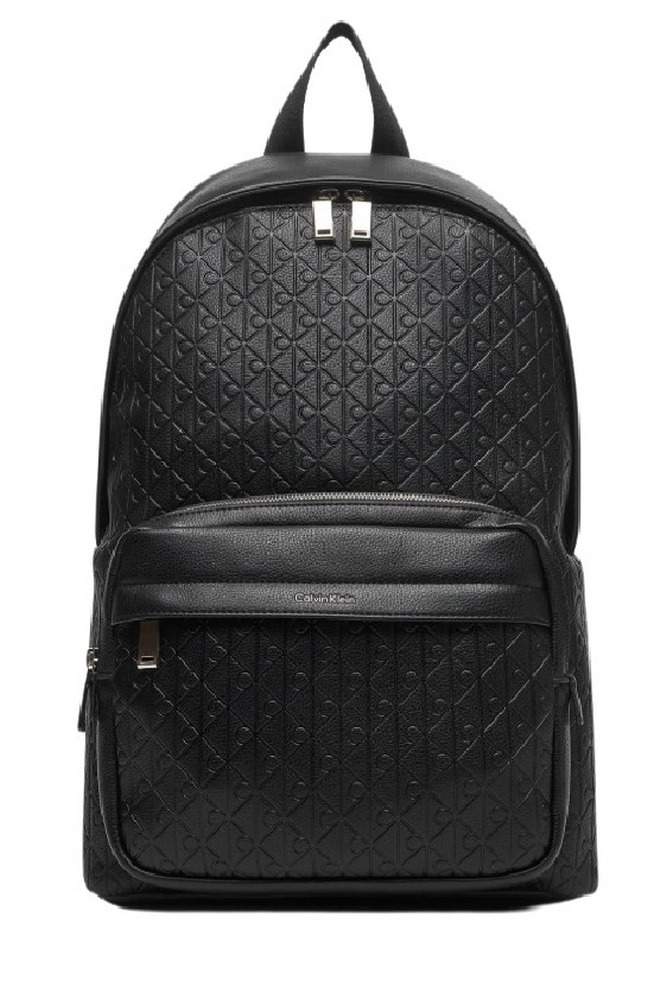 CALVIN KLEIN EMBLEM EMBOSS ROUND BACKPACK ΤΣΑΝΤΑ ΑΝΔΡΙΚΗ BLACK