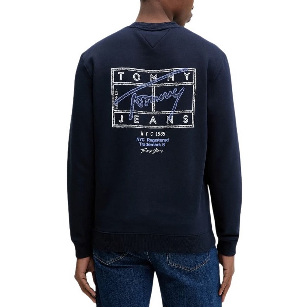 TOMMY JEANS REG ENTRY DNA PLAY CREW EXT ΦΟΥΤΕΡ ΑΝΔΡΙΚΟ DARK NAVY