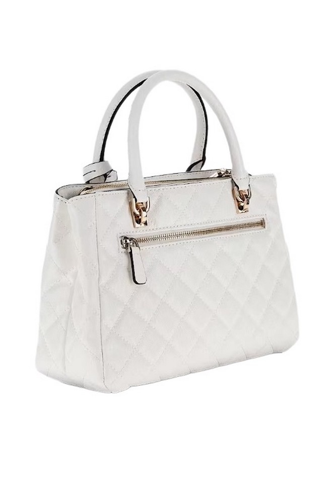 GUES BESSEY LUXURY SATCHEL ΤΣΑΝΤΑ ΓΥΝΑΙΚΕΙΑ WHITE
