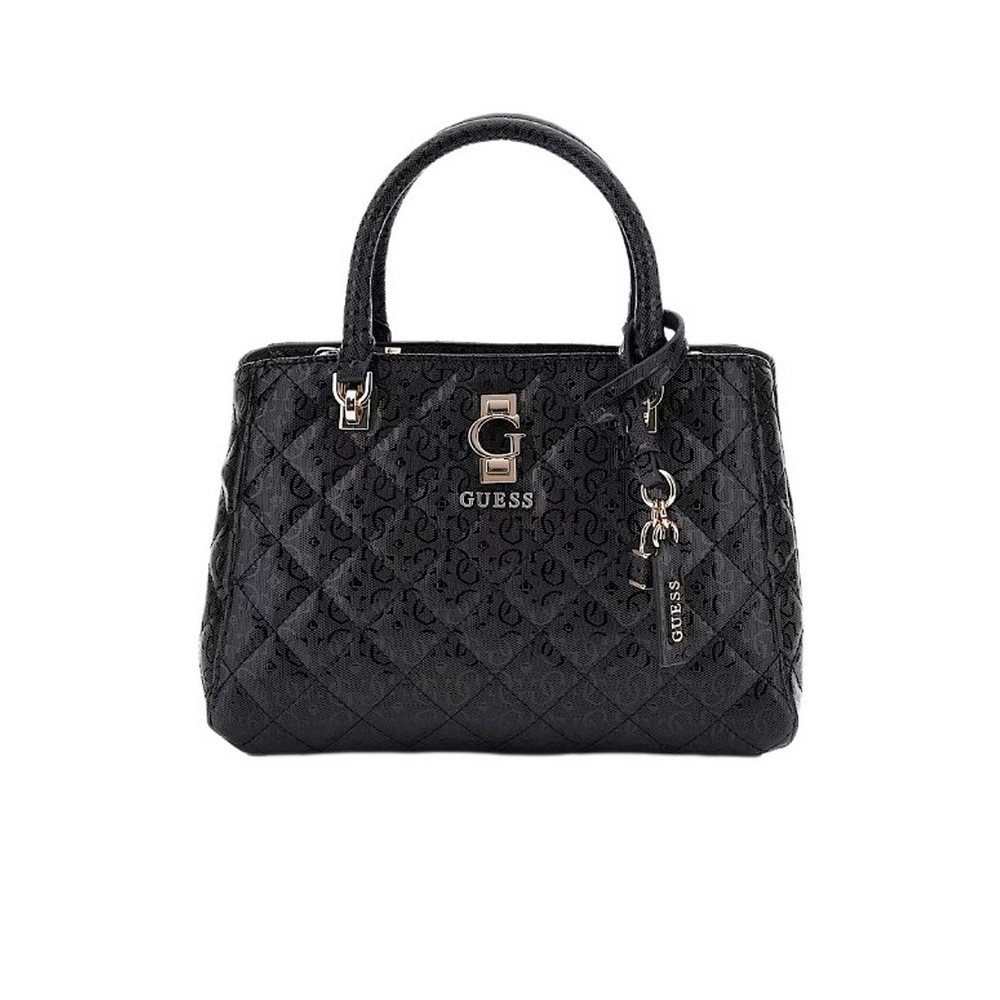 GUES BESSEY LUXURY SATCHEL ΤΣΑΝΤΑ ΓΥΝΑΙΚΕΙΑ BLACK
