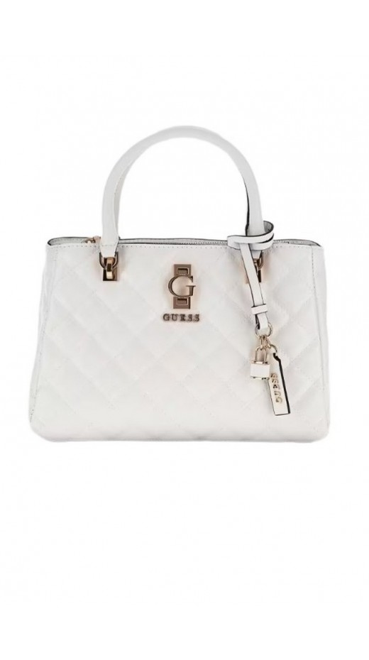 GUES BESSEY LUXURY SATCHEL ΤΣΑΝΤΑ ΓΥΝΑΙΚΕΙΑ WHITE