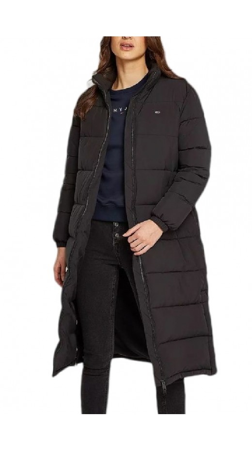 TOMMY JEANS MAXI ESSENTIAL PUFFER ΜΠΟΥΦΑΝ ΓΥΝΑΙΚΕΙΟ BLACK