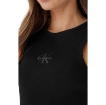 CALVIN KLEIN JEANS SL MONOLOGO BABY RIB TANK MIDI ΦΟΡΕΜΑ ΓΥΝΑΙΚΕΙΟ BLACK