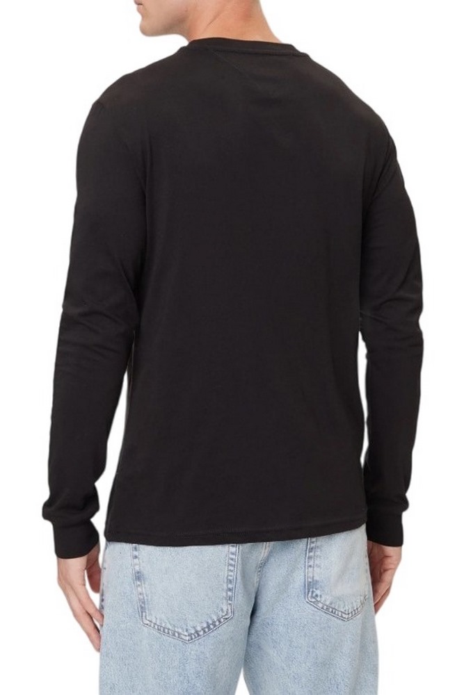 TOMMY JEANS SLIM CHEST LINEAR LS TEE EXT ΜΠΛΟΥΖΑ ΑΝΔΡΙΚΗ BLACK