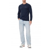TOMMY JEANS SLIM CHEST LINEAR LS TEE EXT ΜΠΛΟΥΖΑ ΑΝΔΡΙΚΗ DARK NAVY