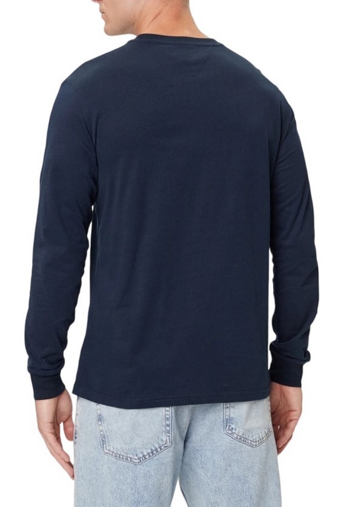TOMMY JEANS SLIM CHEST LINEAR LS TEE EXT ΜΠΛΟΥΖΑ ΑΝΔΡΙΚΗ DARK NAVY