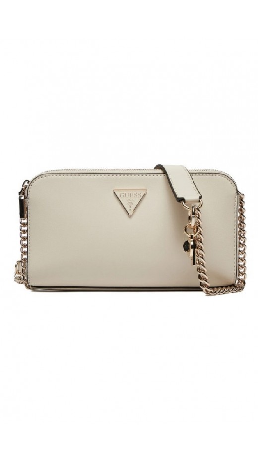 GUESS DARYNA STATUS CROSSBODY ΤΣΑΝΤΑ ΓΥΝΑΙΚΕΙΑ ECRU