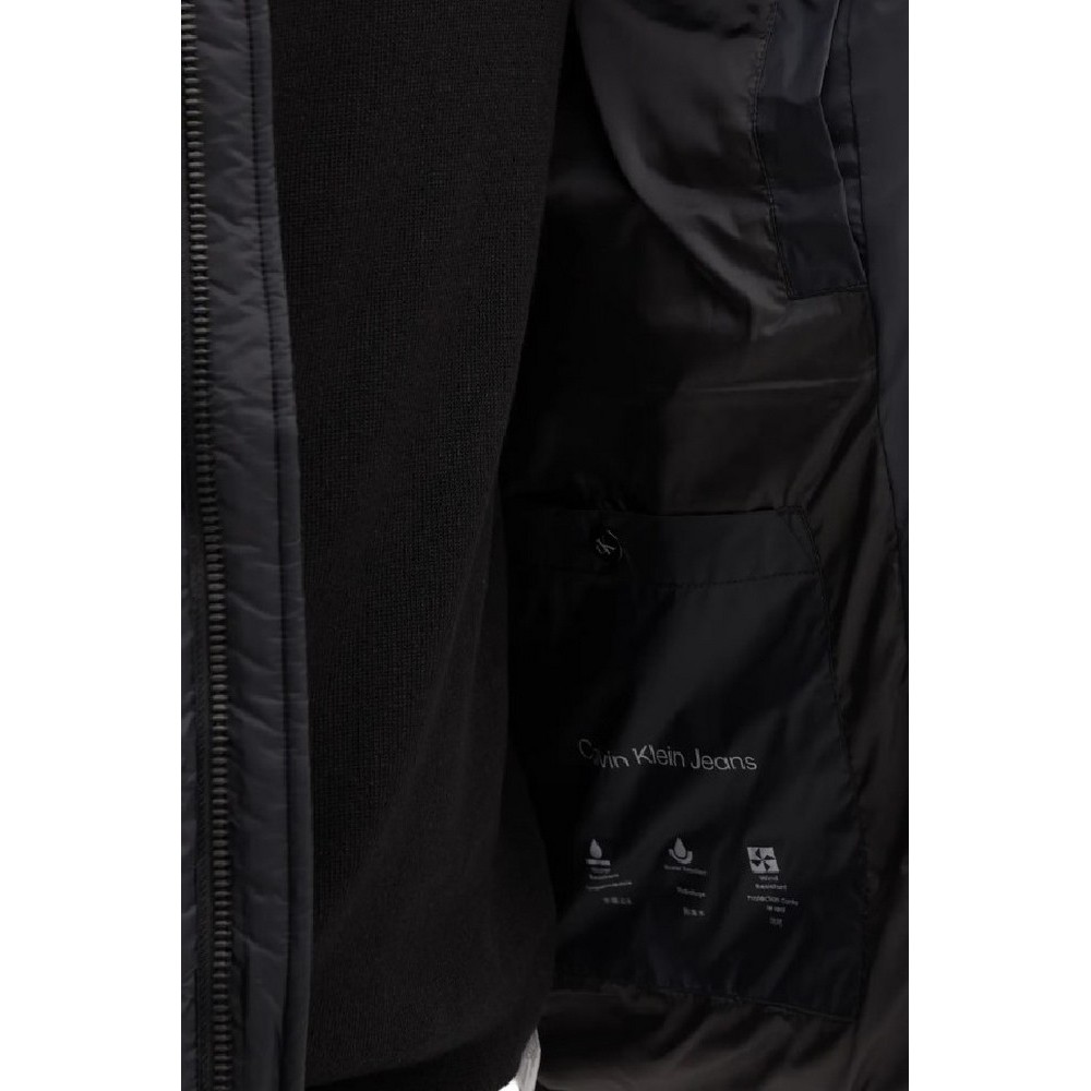 CALVIN KLEIN JEANS LS NYLN MD WT HDD F ΜΠΟΥΦΑΝ ΑΝΔΡΙΚΟ BLACK