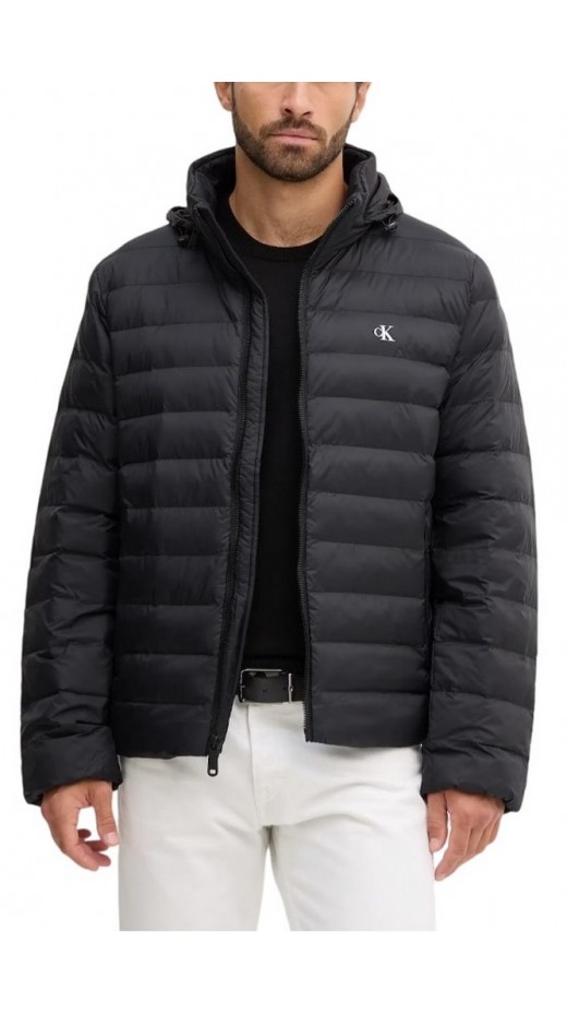 CALVIN KLEIN JEANS LS NYLN MD WT HDD F ΜΠΟΥΦΑΝ ΑΝΔΡΙΚΟ BLACK