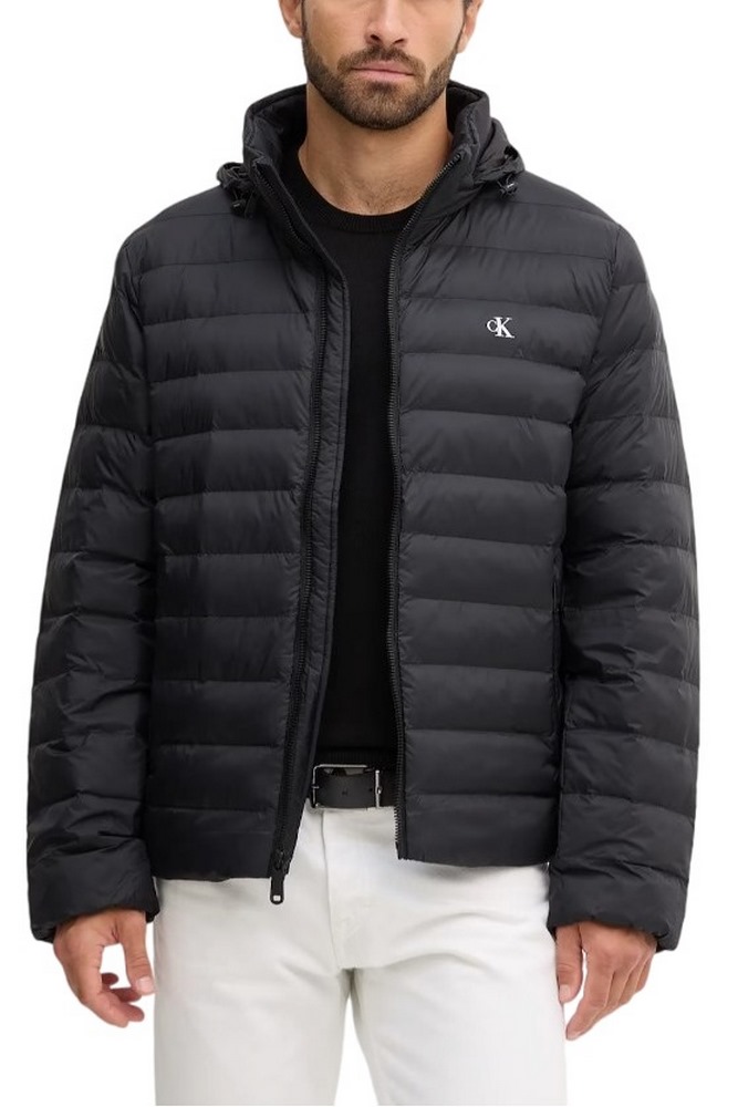 CALVIN KLEIN JEANS LS NYLN MD WT HDD F ΜΠΟΥΦΑΝ ΑΝΔΡΙΚΟ BLACK