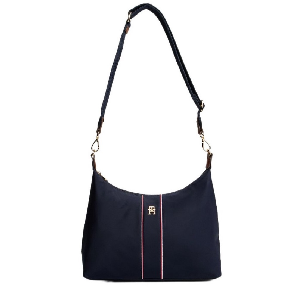 TOMMY HILFIGER POPETTE SHOULDER BAG CORP ΤΣΑΝΤΑ ΓΥΝΑΙΚΕΙΑ NAVY