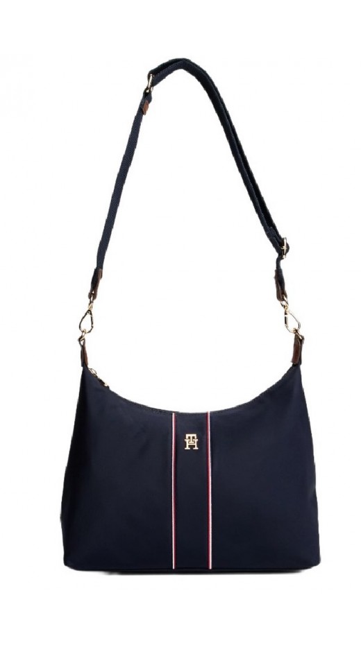 TOMMY HILFIGER POPETTE SHOULDER BAG CORP ΤΣΑΝΤΑ ΓΥΝΑΙΚΕΙΑ NAVY
