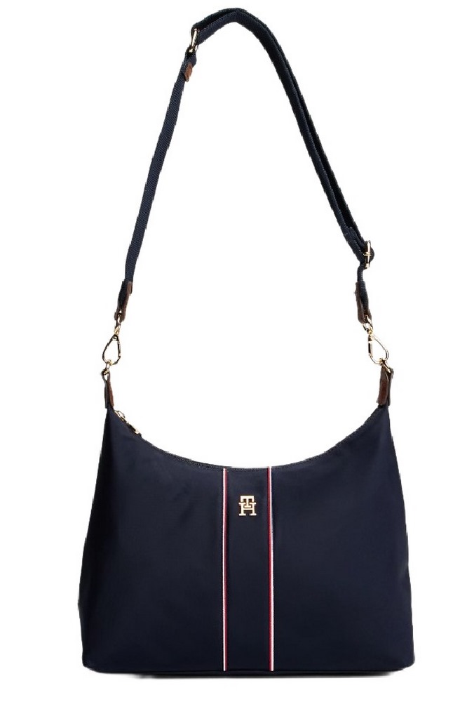 TOMMY HILFIGER POPETTE SHOULDER BAG CORP ΤΣΑΝΤΑ ΓΥΝΑΙΚΕΙΑ NAVY