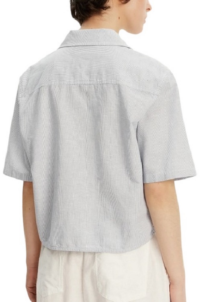 TOMMY JEANS CRP LINEN SS SHIRT ΠΟΥΚΑΜΙΟΣΟ ΓΥΝΑΙΚΕΙΟ BLUE