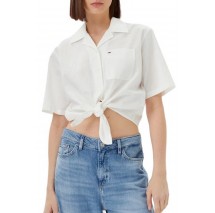 TOMMY JEANS CRP LINEN SS SHIRT ΠΟΥΚΑΜΙΟΣΟ ΓΥΝΑΙΚΕΙΟ OFF WHITE