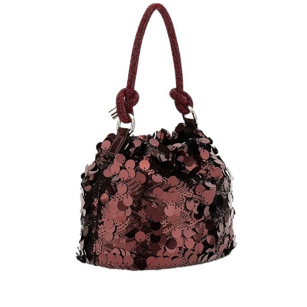 GUESS HOLIDAY SHINE TOP HANDLE POUCH ΤΣΑΝΤΑ ΓΥΝΑΙΚΕΙΑ WINE