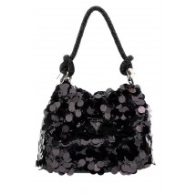 GUESS HOLIDAY SHINE TOP HANDLE POUCH ΤΣΑΝΤΑ ΓΥΝΑΙΚΕΙΑ BLACK