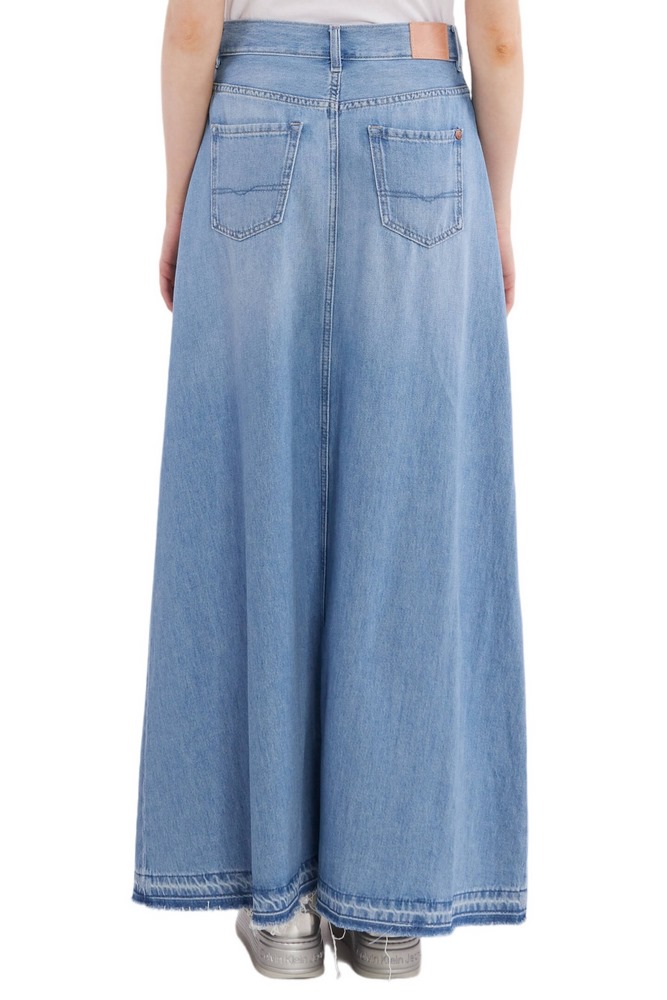 PEPE JEANS LONDON 3 MAXI SKIRT HW SKY ΦΟΥΣΤΑ ΓΥΝΑΙΚΕΙΑ BLUΕ DENIM