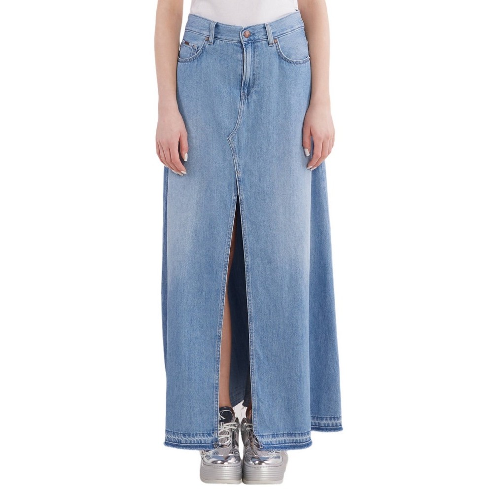 PEPE JEANS LONDON 3 MAXI SKIRT HW SKY ΦΟΥΣΤΑ ΓΥΝΑΙΚΕΙΑ BLUΕ DENIM