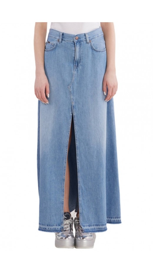 PEPE JEANS LONDON 3 MAXI SKIRT HW SKY ΦΟΥΣΤΑ ΓΥΝΑΙΚΕΙΑ BLUΕ DENIM