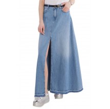 PEPE JEANS LONDON 3 MAXI SKIRT HW SKY ΦΟΥΣΤΑ ΓΥΝΑΙΚΕΙΑ BLUΕ DENIM