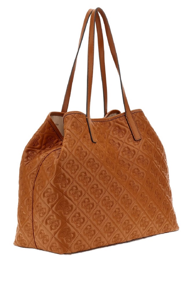 GUESS ADELASIA LARGE 2 IN 1 TOTE ΤΣΑΝΤΑ ΓΥΝΑΙΚΕΙΑ CARAMEL