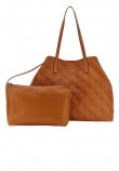 GUESS ADELASIA LARGE 2 IN 1 TOTE ΤΣΑΝΤΑ ΓΥΝΑΙΚΕΙΑ CARAMEL