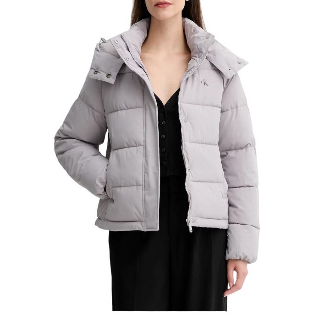 CALVIN KLEIN JEANS MATTE MONOLOGO MW SHORT PUFFER ΜΠΟΥΦΑΝ ΓΥΝΑΙΚΕΙΟ TAUPE