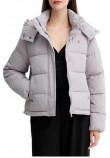CALVIN KLEIN JEANS MATTE MONOLOGO MW SHORT PUFFER ΜΠΟΥΦΑΝ ΓΥΝΑΙΚΕΙΟ TAUPE