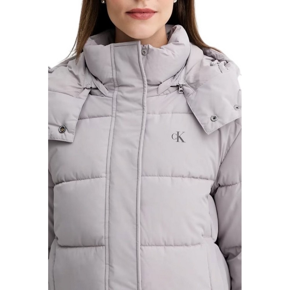 CALVIN KLEIN JEANS MATTE MONOLOGO MW SHORT PUFFER ΜΠΟΥΦΑΝ ΓΥΝΑΙΚΕΙΟ TAUPE
