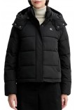 CALVIN KLEIN JEANS MATTE MONOLOGO MW SHORT PUFFER ΜΠΟΥΦΑΝ ΓΥΝΑΙΚΕΙΟ BLACK