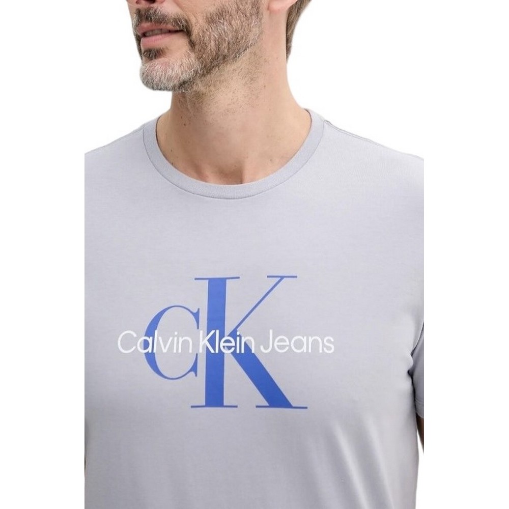 CALVIN KLEIN JEANS HERO MONOLOGO TEE T-SHIRT ΜΠΛΟΥΖΑ ΑΝΔΡΙΚΗ LILA
