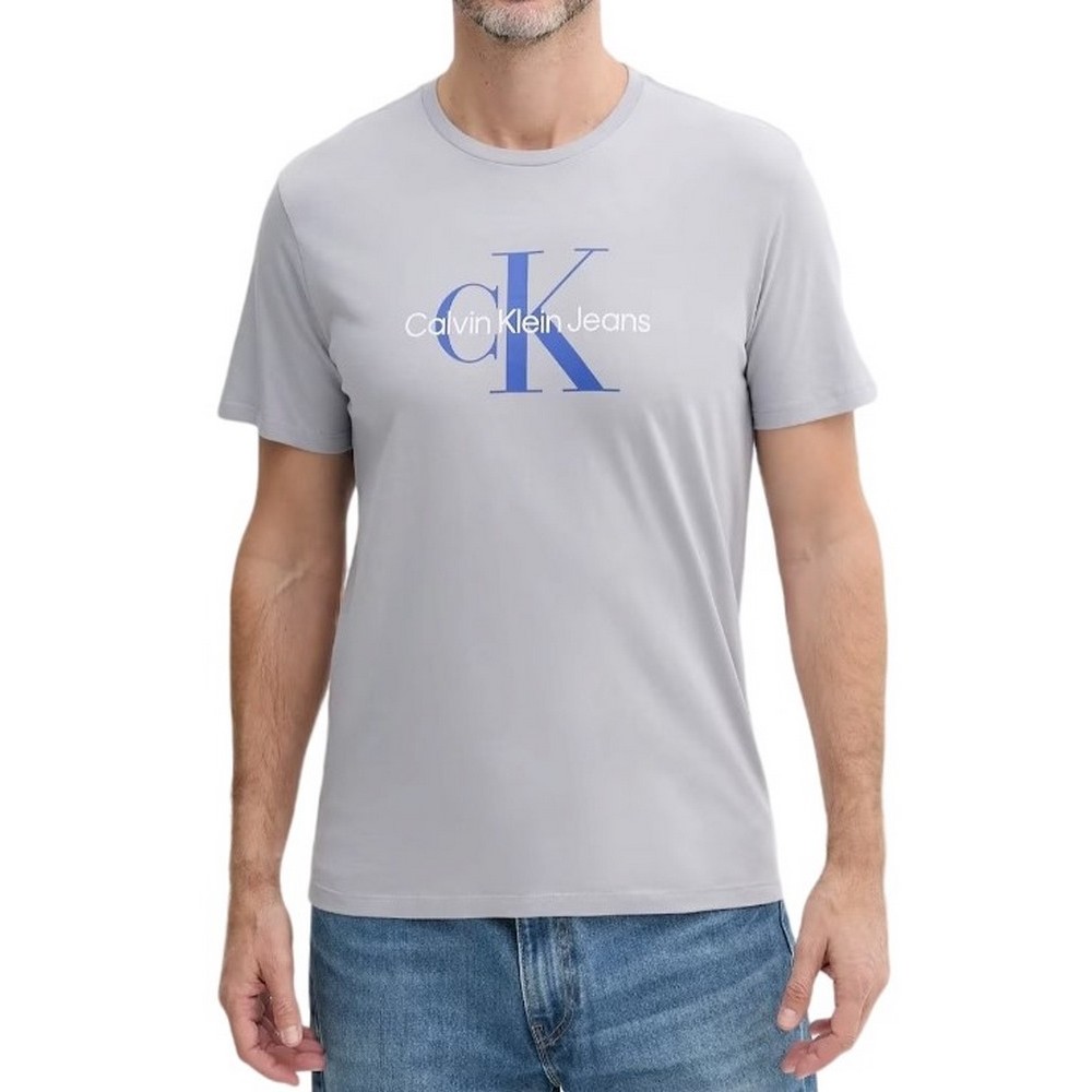CALVIN KLEIN JEANS HERO MONOLOGO TEE T-SHIRT ΜΠΛΟΥΖΑ ΑΝΔΡΙΚΗ LILA