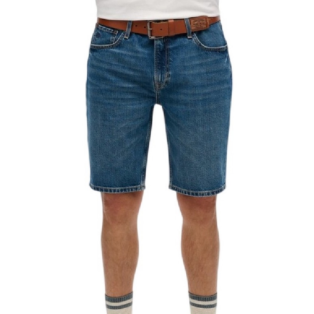 SUPERDRY D2 OVIN VINTAGE STRAIGHT SHORT ΒΕΡΜΟΥΔΑ ΑΝΔΡΙΚΗ BLUE