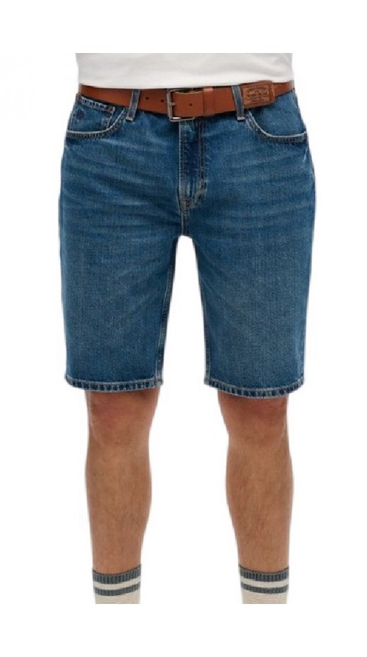 SUPERDRY D2 OVIN VINTAGE STRAIGHT SHORT ΒΕΡΜΟΥΔΑ ΑΝΔΡΙΚΗ BLUE