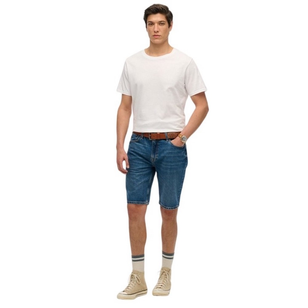 SUPERDRY D2 OVIN VINTAGE STRAIGHT SHORT ΒΕΡΜΟΥΔΑ ΑΝΔΡΙΚΗ BLUE