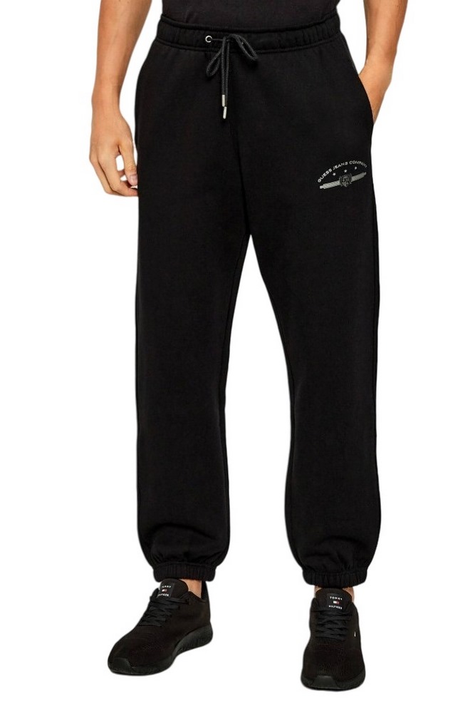 GUESS JEANS PRINTED LOGO JOGGER ΠΑΝΤΕΛΟΝΙ ΑΝΔΡΙΚΟ BLACK