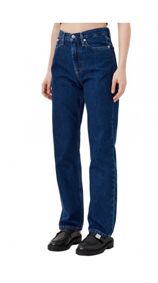 CALVIN KLEIN JEANS HIGH RISE STRAIGHT ΠΑΝΤΕΛΟΝΙ ΑΝΔΡΙΚΟ DENIM DARK