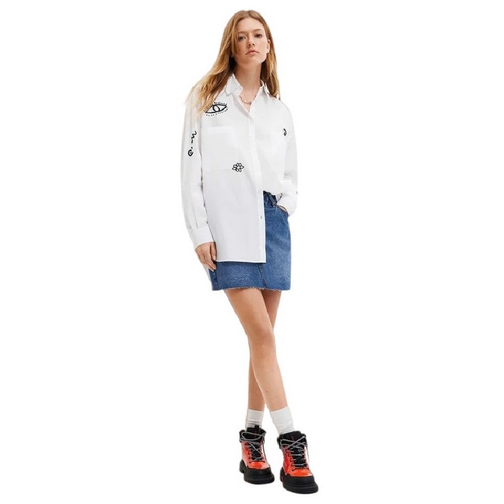 ΠΟΥΚΑΜΙΣΟ CAM_LIZ ΓΥΝΑΙΚΕΙΟ DESIGUAL WHITE