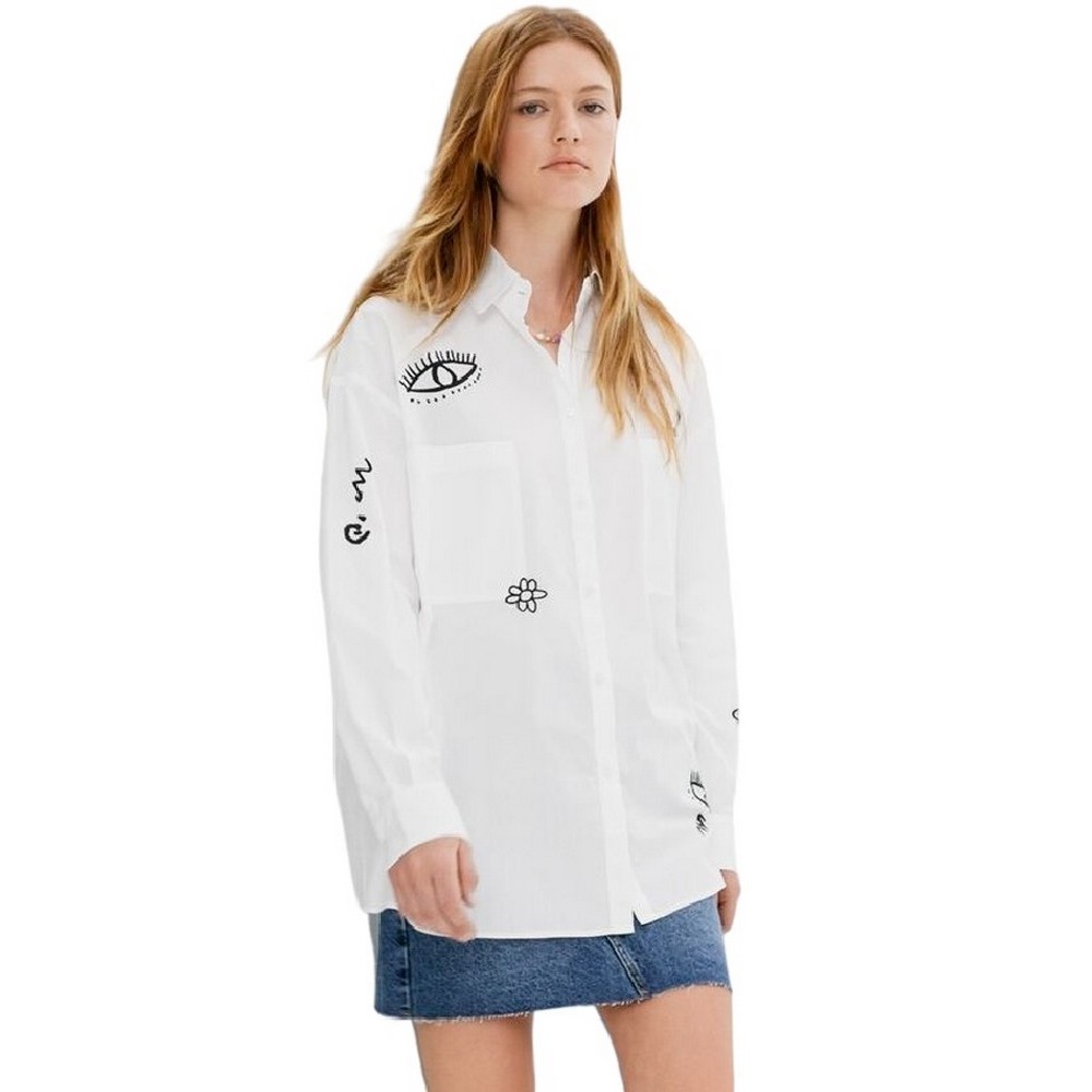 ΠΟΥΚΑΜΙΣΟ CAM_LIZ ΓΥΝΑΙΚΕΙΟ DESIGUAL WHITE
