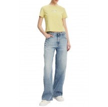 CALVIN KLEIN JEANS MONOLOGO BABY T-SHIRT ΜΠΛΟΥΖΑ ΓΥΝΑΙΚΕΙΑ LIME