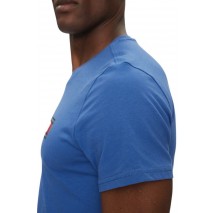 TOMMY JEANS SLIM ESSENTIAL FLAG TEE T-SHIRT ΜΠΛΟΥΖΑ ΑΝΔΡΙΚΗ BLUE