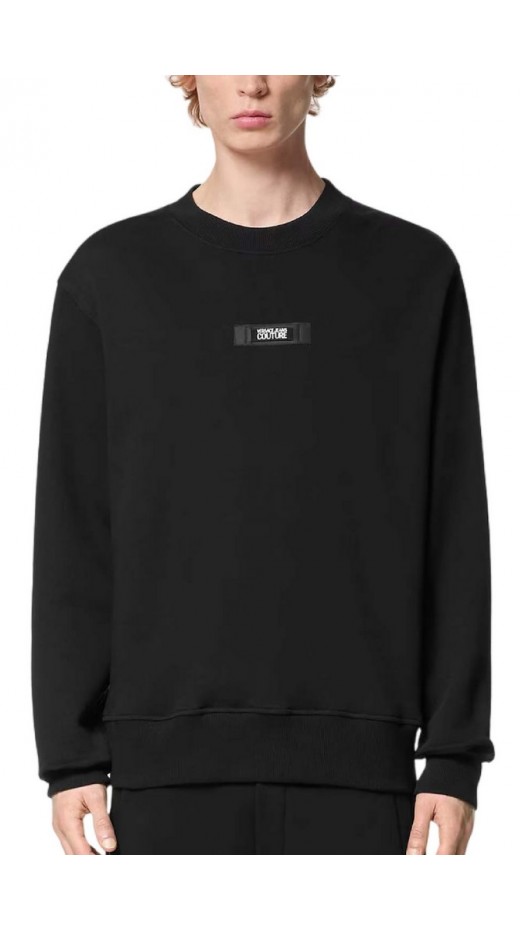 VERSACE JEANS COUTURE R PATCH LOGO 77GAI3R3F0002 ΜΠΛΟΥΖΑ ΦΟΥΤΕΡ ΑΝΔΡΙΚΟ BLACK